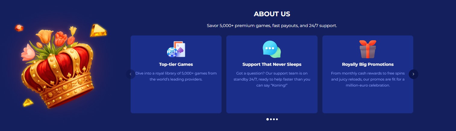 Welkomstbonus met koninklijke promoties bij Koning Casino